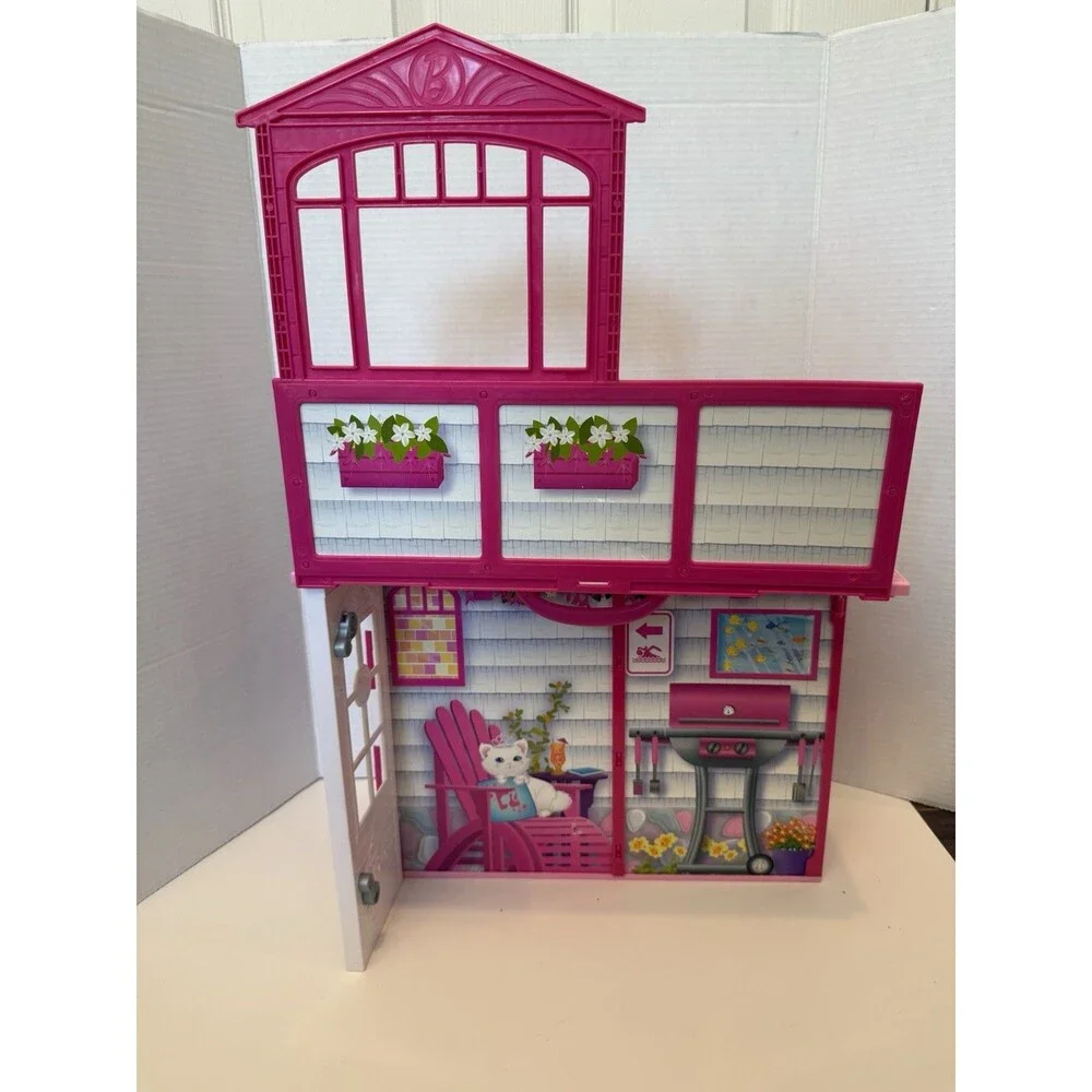 2009 Mattel R4186 Barbie Glam Vacation Beach House Fold Out N'Go INCOMPLETE